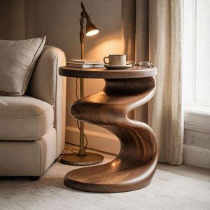 Table basse en bois de style classique, conçue pour l'harmonie des salons traditionnels et modernes - Product Image 3