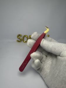 Pince à épiler pour extension de cils Outil applicateur de cils en acier inoxydable incurvé droit pour ensemble de cils - Product Image 5