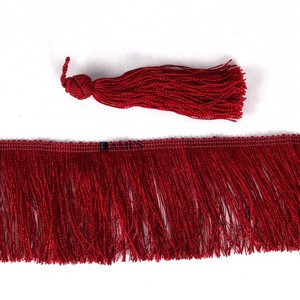 High Quality Sale OEM Wholesale French Red <b>Fringe</b> Top Quality Custom Gold Wire <b>Tassel</b> <b>Fringe</b> - Product Image 1
