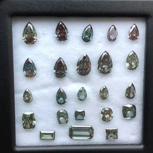 Diamantes Cultivados en Laboratorio de Color Azul Verde Fantasía, Corte Pera, Cojín, Esmeralda, Radiante, Piedras Sueltas de 0.5 a 2.0 Quilates, Alta Calidad, Claridad VVS - Product Image 1