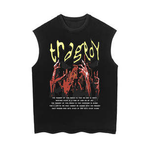 Camisetas personalizadas de algodón pesado lavado ácido Vintage gráfico Anime para hombres y mujeres tela de Jersey en blanco de alta calidad personalizable - Product Image 2