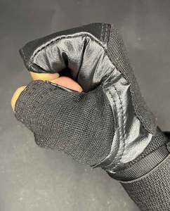 Gants de gymnastique en cuir noir personnalisés pour la compétition sportive d'entraînement de fitness d'haltérophilie - Product Image 1