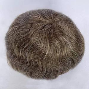 Peluca de Cabello Remy con Base de Seda Brasileña 100% Virgen al por Mayor para Hombres, Alta Calidad, Longitud de 8-20 Pulgadas - Product Image 2