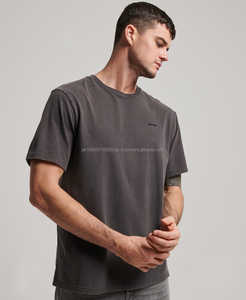 T-shirt uni 180gsm imprimé T-shirt pour hommes avec t-shirt imprimé surdimensionné en coton biologique vierge pour hommes - Product Image 1