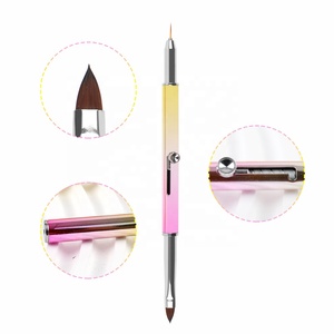BQAN-pincel retráctil de Metal con degradado rosa para <span class=keywords><strong>uñas</strong></span>, pincel acrílico 3D de doble punta, delineador de <span class=keywords><strong>uñas</strong></span> kolinsky, novedad de <span class=keywords><strong>2022</strong></span> - Product Image 4