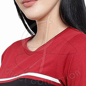 เสื้อยืดเอวลอยแขนสั้นสำหรับผู้หญิงแบบธรรมดาเสื้อยืดคอกลมผ้าคอตตอนผ้า100% สำหรับพิมพ์โลโก้ตามสั่ง - Product Image 4