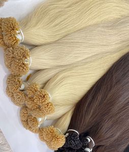 Extensiones de cabello humano Remy virgen alineado con cutícula 100% Cabello liso de punta plana | Extensiones de cabello de trama doble a máquina - Product Image 2