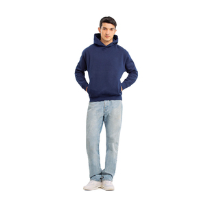 Sudadera con Capucha de Felpa de Algodón de 400 GSM Directo de Fábrica para Hombre, Logotipo de Marca Personalizado, Color Sólido, Diseño Básico Extra Grande, Invierno, Letra - Product Image 3