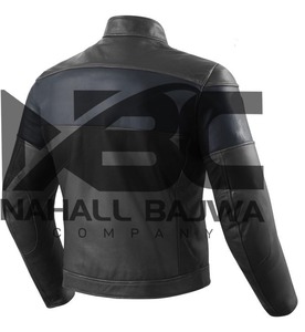Elegante ropa deportiva de carreras para hombres, chaqueta de moto negra personalizada, hecha de cuero de piel de oveja Real, transpirable, estampado de moda - Product Image 2
