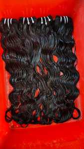 Extensions de cheveux humains vierges naturels indiens de luxe de haute qualité Machine à cuticules alignées Double trame bonne qualité saine - Product Image 5