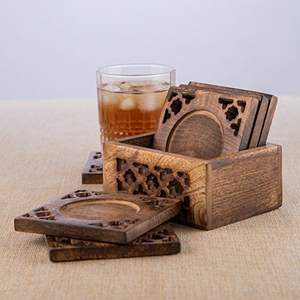 New Collection <b>Wooden</b> <b>Coasters</b> & Place Mats European Style Durable Custom Logo Brown for Home/Hotel/Restaurant Use-Factory Price - Product Image 1