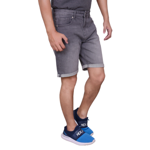 Venta al por mayor Pantalones cortos Jeans de alta calidad logotipo personalizado lavado con ácido pantalones cortos de mezclilla de cintura doble para los hombres - Product Image 1