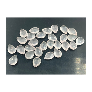 ลูกแพร์ briolette ขนาด10X14มม. สีฟ้าธรรมชาติพรีเมี่ยมสีชมพูกุหลาบควอตซ์ - Product Image 4