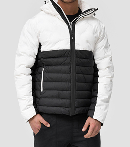 Custom Logo Winter Men's Shiny <b>Waterproof</b> Hooded Puffer <b>Jacket</b> with <b>Padded</b> Cotton Filled Canvas Fabric Puffer <b>jacket</b> for men - Product Image 3