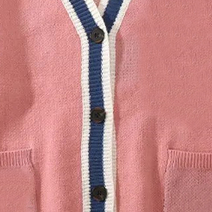 B2B <b>Pink</b> Colour Sorority Winter Acrylic Cardigan Sweater Custom Colour & Embroidery Knit Sweater Sorority University College - Product Image 5