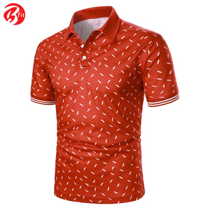 Polo con estampado de transferencia de calor liso para hombre, precio al por mayor, Polo de algodón transpirable de estilo callejero de talla grande para hombre - Product Image 2