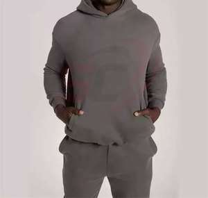 2023 Wholesale High Quality Custom Hooded Solid 100% Cotton Sweatsuit & <b>Jogging</b> Tracksuit for Men - Product Image 5