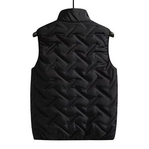 Gilet matelassé épais et chaud pour hommes, veste formelle à capuche respirante multi-poches sans manches de grande taille pour le printemps - Product Image 2