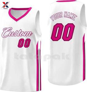 Nouveaux arrivages Maillots de basket-ball personnalisés de qualité supérieure 100% polyester Tissu respirant Séchage rapide Évacuation de l'humidité Couleurs et tailles personnalisées - Product Image 3