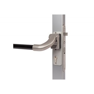 Barre de poussée en aluminium-H pour serrures de portail à mortaise H-Métal, H-Bois, Sixtylock - Product Image 1
