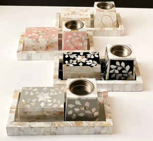 AALIYAN IMPEX lujo MOP Bakhoor quemador hecho a mano elegante soporte de vela para decoración de oficina en casa precio bajo Rosa océano aroma religioso - Product Image 4