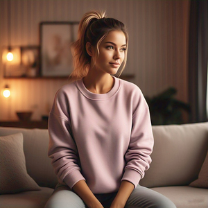 Sudaderas holgadas con hombros caídos para mujer, sudaderas de invierno de peso medio 400 GSM, sudadera de lana de estilo callejero para mujer - Product Image 4