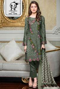 El último diseñador Faux Georgette bordado trabajo Kurti conjunto por Fab Zone - Product Image 4