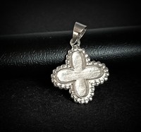 Pendentif design trèfle en argent Sterling 925 massif bon pour les cendres et la résine remplissage lait maternel souvenir bijoux de charme pour les femmes