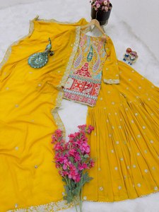 Nouvelle robe traditionnelle pakistanaise de qualité supérieure pour filles, tenue de soirée en georgette, costume fantaisie, designs de couture Salwar lancés - Product Image 4