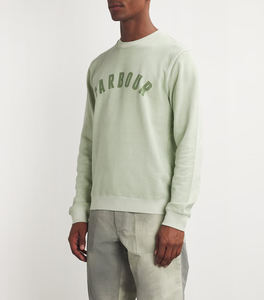 เสื้อสเวตเตอร์คอกลมลำลองยูนิเซ็กซ์สำหรับผู้ชายและผู้หญิงเสื้อสวมหัวโอเวอร์ไซส์น้ำหนักเบาพิมพ์ลายตัวอักษรโค้งผ้าฟลีซนุ่มเรียงราย - Product Image 2