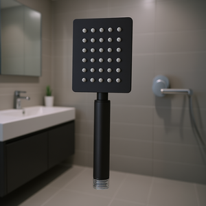 Matte Black Steel Square Shower <b>Handle</b> Bath & <b>Toilet</b> Supplies - Product Image 3