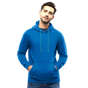 OEM Oversized Custom logo Plain Blank Drop Shoulder Cotton French Terry <b>Lightweight</b> Embroidery Drawstring <b>Hoodies</b> for <b>men</b> - Product Image 2