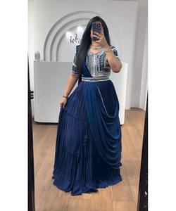 Lavish Pink Lahenga Choli for Girls Wedding Bridal Wear With Heavy <b>Embroidery</b> Pearl Work and Designer Velvet Frock Dress - Product Image 1