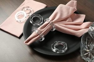 Ronds de serviette de Noël indiens Décoration de table exclusive pour mariages et fêtes avec serviettes de Noël en acrylique - Product Image 5