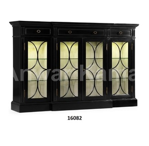 Armarios de aparador pintados a mano de madera de mango negro y metal para el hogar, sala de estar y dormitorio - Product Image 2