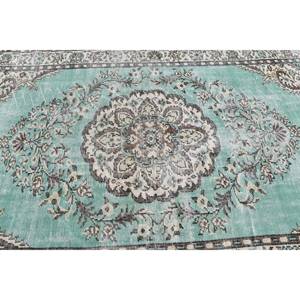 Tapis vintage vert beige 5,7x9,7 pieds Tapis turcs - Product Image 5