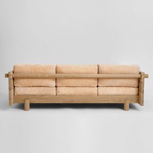 Export Quality Solid Mango <b>Wood</b> 3 Seater <b>Sofa</b> For Living Room Office Lounge And Commercial Furniture Projects With Durable <b>Frame</b> - Product Image 3