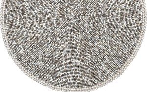 Vajilla redondeada con la mejor temática, Mantel Individual decorativo con cuentas de vidrio, Mantel Individual para fiestas y otras funciones - Product Image 5