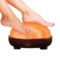 Sel himalayen rose pur à moitié pur masseur de désintoxication des pieds SPA naturel thérapie Doom produit de Massage lampe au sel à vendre