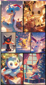Venta Directa de Fábrica YZ, Cuentas Focalizadas de Cristal, Pokémoned, Tamaño <span class=keywords><strong>Grande</strong></span>, Pokémoned, Papel Shikishi Navideño, Artículos Pokémoned - Product Image 3