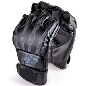 Gants de MMA en cuir véritable avec logo personnalisé pour la compétition, rembourrage en mousse souple, gants de combat supérieurs pour le grappling, les arts martiaux et la boxe - Product Image 2