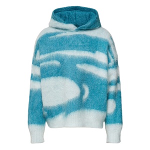 Sweat à capuche en mohair personnalisé avec logo, pour homme, mélange de laine et mohair, 100% coton, chaud pour l'hiver, en polaire, coupe ample, toutes tailles, brodé - Product Image 1