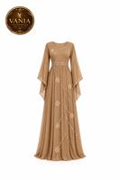 Robe de mariée musulmane élégante et tendance, brodée de paillettes, Abaya arabe de Dubaï, Kaftan pakistanais, longueur au sol, manches extra-longues