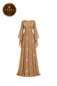 Robe musulmane brodée de paillettes, Abaya arabe de Dubaï, Kaftan ethnique islamique de Dubaï, Arabie Saoudite, Turquie, Maroc, Vêtement ethnique, Robe longue - Product Image 3
