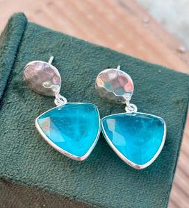 925 Sterling Silver Beautiful Silver Jewelry Pariba Crystal Gemstone Boucle d'oreille Vintage pour la fête de mariage Cadeau Gemstone Boucle d'oreille - Product Image 1