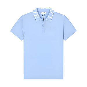 เสื้อโปโลผ้าฝ้าย100% เข้ารูปปักระบายอากาศและผ้านุ่มขนาด XL สไตล์เดียวกันลายพื้นแบบเดียวกันฤดูร้อนของผู้ชาย - Product Image 2