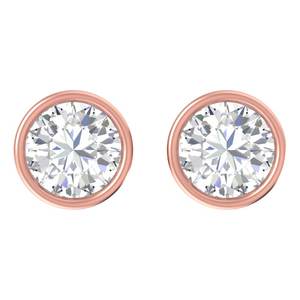 Elegante 2,00 Ct E VVS1 Lab Grown Round Cut IGI Diamond Stud Pendientes 14K Oro sólido Estilo clásico - Product Image 2