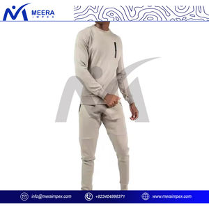 Conjunto de ropa deportiva Premium para hombre, chaqueta con cremallera completa, pantalón para correr, transpirable, de secado rápido, peso pesado, ecológico para gimnasio, ropa informal diaria - Product Image 3