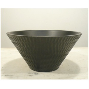 ชามเสริฟไม้สีดำขนาดใหญ่รูปตัววีชามซุปไม้สำหรับตกแต่งโต๊ะ - Product Image 1