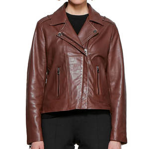 2025 femmes décontracté Faux cuir fermeture éclair à manches longues veste moteur motard Style vêtements d'extérieur pour l'automne hiver - Product Image 4